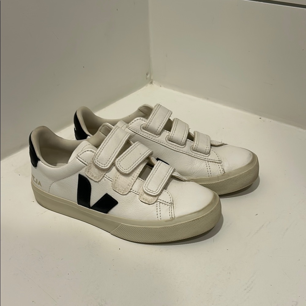 Veja White and Black Sneakers